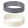 SUPERFINDINGS 10Pcs 2 Colors ABS Plastic Edge Elastic Band AJEW-FH0005-02-1