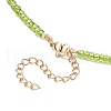 Natural Pearl & & Shell Star & Seed Beaded Necklace for Women NJEW-JN04314-4