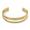 PVD Vacuum Plating 202 Stainless Steel Multi-strand Open Cuff Bangles for Women BJEW-M317-07E-G-2
