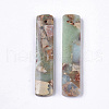 Natural Aqua Terra Jasper Pendants G-S366-007E-2