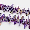 Natural Electroplated Quartz Crystal Beads Strands G-F206-03-1