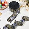 Polyester Jacquard Flower Ribbon OCOR-WH0082-266-4
