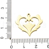 304 Stainless Steel Pendants STAS-D036-06G-3