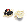 Brass Enamel Pendants KK-N268-84G-2