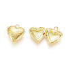 Brass Locket Pendants KK-G386-10G-3