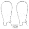 Beebeecraft 50Pcs Brass Hoop Earring Findings KK-BBC0015-46B-1