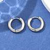 Tarnish Resistant 304 Stainless Steel Huggie Hoop Earrings X-EJEW-F111-16mm-P-4