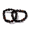 Natural Tiger Eye Beaded Stretch Bracelets BJEW-F414-02C-04-1