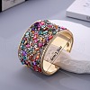 Iron Rhinestone Cuff Bangles for Women FS-WGA6AD4-01-4