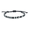 Adjustable Bohemian Style Cotton & Linen Cord Braided Bracelets for Friendship OB0004-9-1