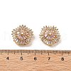 Brass Micro Pave Cubic Zirconia Beads KK-A259-11G-02-3
