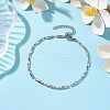 Non-Tarnish 304 Stainless Steel Bar Link Chain Bracelets for Women BJEW-JB10589-02-2