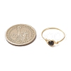 Round Natural Obsidian Finger Rings for Women RJEW-JR00857-04-3