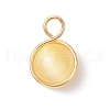 Dyed Natural Selenite Copper Wire Wrapped Round Pendants PALLOY-JF03770-01-3