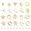 CHGCRAFT 40Pcs 10 Style Alloy Stud Earring Findings FIND-CA0003-27-1