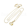 Heart 304 Stainless Steel Pendant Necklaces NJEW-M096-34G-2