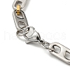Two Tone 304 Stainless Steel Oval Link Chain Bracelet BJEW-B078-03GP-3
