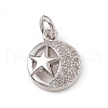 Brass Micro Pave Cubic Zirconia Charms ZIRC-F132-61P-1