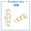 50Pcs 304 Stainless Steel S-Hook Clasps FIND-UN00007-3
