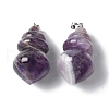 Natural Amethyst Pendants G-C187-04D-1
