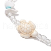 Synthetic Turquoise & Magnesite Beads Stretch Bracelets BJEW-JB11672-3