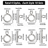 SUNNYCLUE 40Pcs 4 Styles 304 Stainless Steel Ring Toggle Clasps STAS-SC0007-38-2