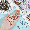 Olycraft 50Pcs Alloy Open Back Bezel Pendants FIND-OC0003-35AB-3