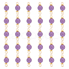 Unicraftale 30Pcs Natural Amethyst Connector Charms FIND-UN0001-70-1