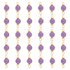 Unicraftale 30Pcs Natural Amethyst Connector Charms FIND-UN0001-70-1