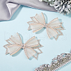 GOMAKERER 2Pcs Bowknot Polyester Rhinestone Shoe Decorations FIND-GO0002-35-5