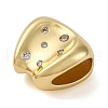 Nuggets Brass Micro Pave Clear Cubic Zirconia Beads KK-P308-50G-2