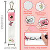 PU Leather & Cotton Name Marker Keychain AJEW-WH0514-025-2