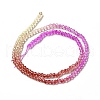 Transparent Gradient Color Glass Beads Strands GLAA-H021-01B-10-4