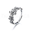 Flower 925 Sterling Silver Adjustable Finger Rings for Women FS-WGCA8A7-01-5