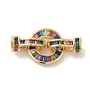 Brass Fold Over Clasps KK-A227-34G-1