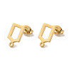 Ion Plating(IP) 304 Stainless Steel Studs Earring Findings STAS-I206-45G-1