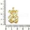 Rack Plating Brass Micro Pave Clear Cubic Zirconia Pendants KK-M309-09A-G-3