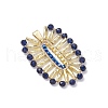 Bohemia Style Glass Seed Beaded Oval Pendants PALLOY-MZ00560-3