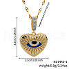 Fashionable Brass Blue Enamel Pendant Necklaces GL7678-2-1