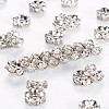 Brass Rhinestone Spacer Beads RB-A014-L6mm-01P-NF-1