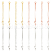 Olycraft 16Pcs 4 Colors Brass Curb Chain Extenders KK-OC0001-42-1
