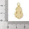 Brass Pave Natural White Shell Religion Pendants KK-S522-23G-C-3