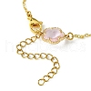 Glass Flower Link Bracelets BJEW-JB10219-01-4