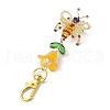 Bees Handmade Glass Seed Beads Pendants Decorations HJEW-MZ00069-5