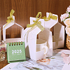 Square Blank Paper Gift Storage Boxes with Ribbon CON-WH0089-115-5