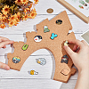 Castle Wall Mounted Brooch Jewelry Display Cork Tray AJEW-WH0433-01C-3