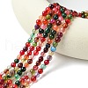 Natural Agate Round Beads Strand G-L084-6mm-08-2