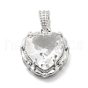 Brass Glass Charms KK-L228-02P-02-1