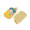 Brass Enamel Pendants KK-L190-012G-3
