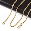 Unisex 304 Stainless Steel Rope Chain Necklaces X-STAS-D0002-33G-1